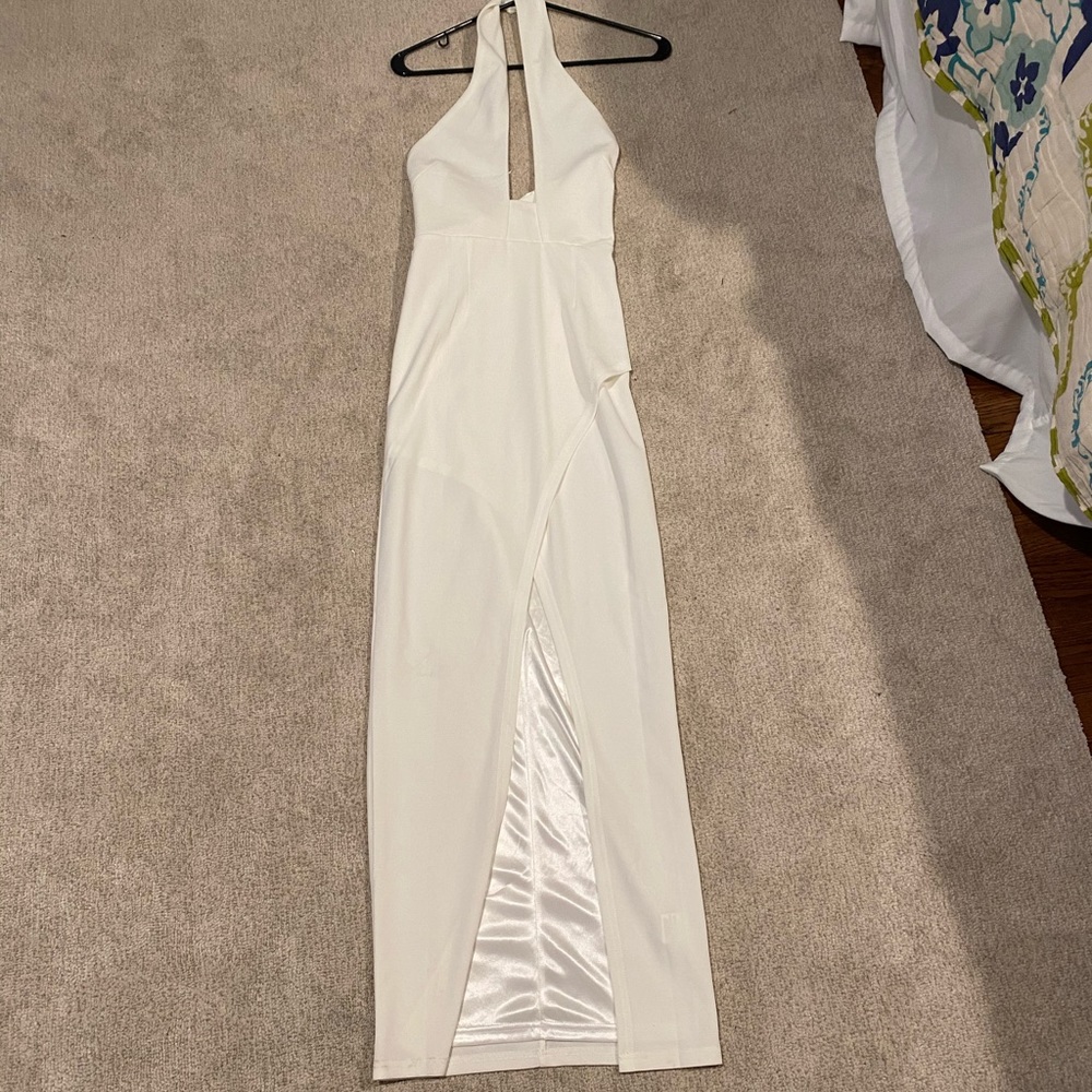 White Love Indie Slit Dress